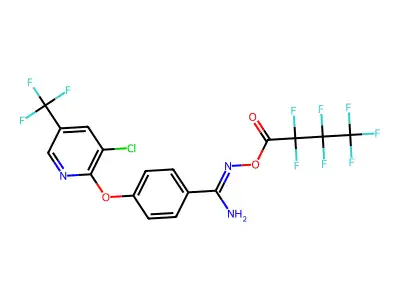 C17H8ClF10N3O3 structure