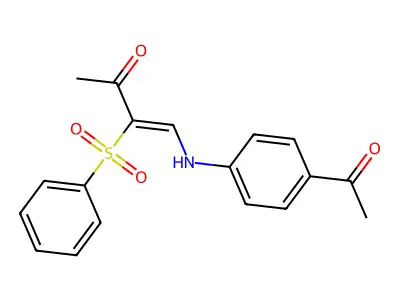 4-(4-Acetylanilino)-3-(benzenesulfonyl)but-3-en-2-one structure