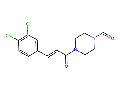4-[3-(3,4-Dichlorophenyl)prop-2-enoyl]piperazine-1-carbaldehyde structure