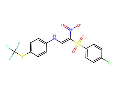 C15H10ClF3N2O4S2 structure