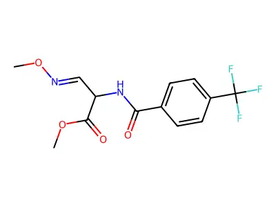 Methyl 3-methoxyimino-2-[[4-(trifluoromethyl)benzoyl]amino]propanoate structure