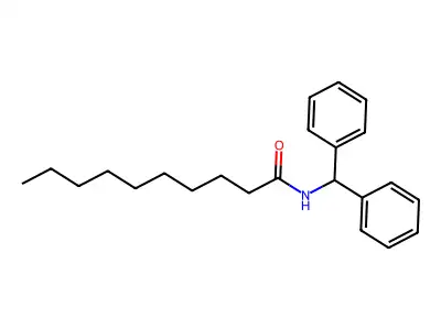N-(Diphenylmethyl)decanamide structure