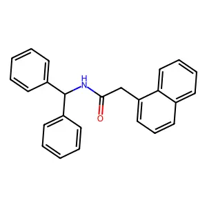 N-benzhydryl-2-naphthalen-1-ylacetamide structure