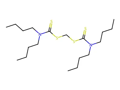 Dibutyl-carbamodithioic acid, methylene ester structure