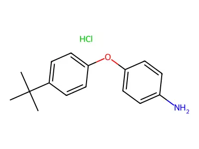 Benzenamine, 4-[4-(1,1-dimethylethyl)phenoxy]-, hydrochloride (1:1) structure