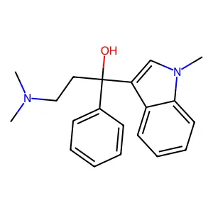 3-(Dimethylamino)-1-(1-methyl-1H-indol-3-yl)-1-phenylpropan-1-ol structure