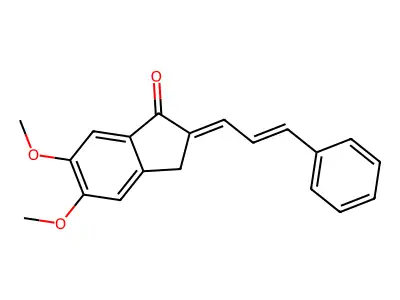 2-Cinnamylidene-5,6-dimethoxy-indan-1-one structure