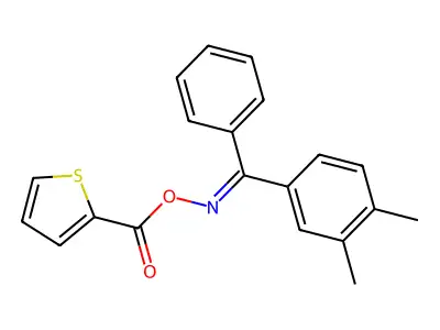[[(3,4-Dimethylphenyl)-phenylmethylidene]amino] thiophene-2-carboxylate structure