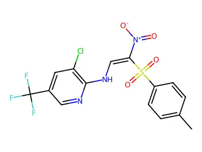 2-((3-CHLORO-5-(TRIFLUOROMETHYL)(2-PYRIDYL))AMINO)-1-((4-METHYLPHENYL)SULFONYL)-1-NITROETHENE structure