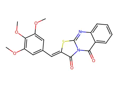 2-[(3,4,5-Trimethoxyphenyl)methylene]thiazolo[2,3-b]quinazoline-3,5-dione structure