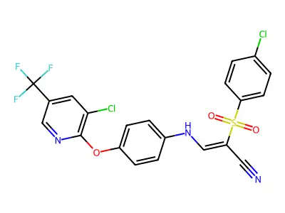 C21H12Cl2F3N3O3S structure