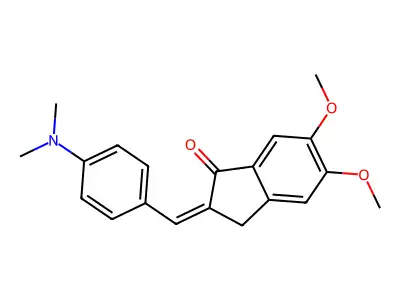 2-[[4-(Dimethylamino)phenyl]methylene]-5,6-dimethoxy-indan-1-one structure