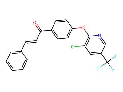 1-(4-(3-CHLORO-5-(TRIFLUOROMETHYL)(2-PYRIDYLOXY))PHENYL)-3-PHENYLPROP-2-EN-1-ONE structure