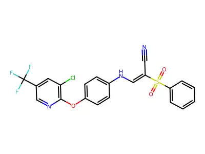 C21H13ClF3N3O3S structure
