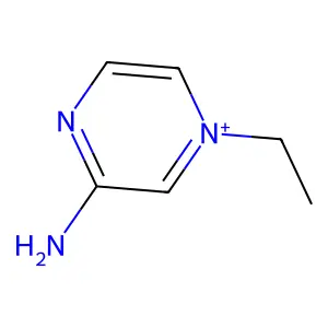 3-Amino-1-ethylpyrazin-1-ium structure