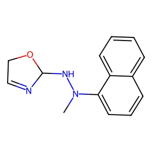 Hydrazine, 1-methyl-1-(1-naphthyl)-2-(2-oxazolinyl)- structure