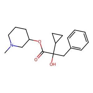 1-Methylpiperidin-3-yl 2-cyclopropyl-2-hydroxy-3-phenylpropanoate structure