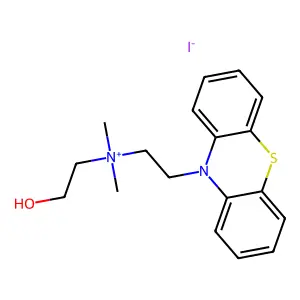 Ammonium, dimethyl(2-hydroxyethyl)(2-(10-phenothiazinyl)ethyl)-, iodide structure