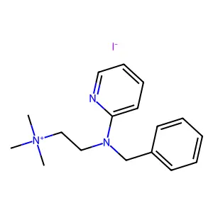 Ammonium, (N-benzyl-N-(2-pyridyl)aminoethyl)trimethyl-, iodide structure