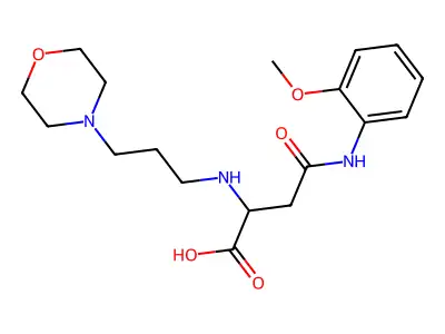 4-((2-Methoxyphenyl)amino)-2-((3-morpholinopropyl)amino)-4-oxobutanoic acid structure