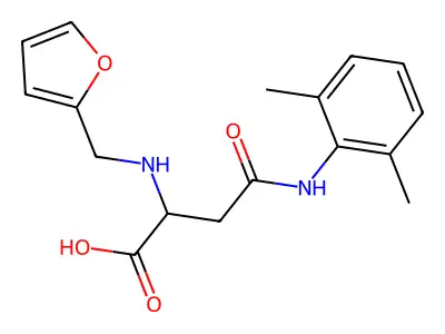 4-(2,6-Dimethylanilino)-2-(furan-2-ylmethylamino)-4-oxobutanoic acid structure