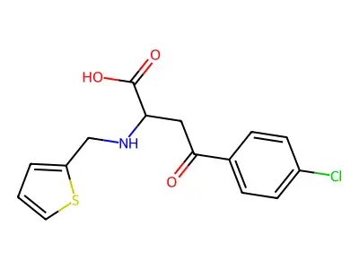 4-(4-Chlorophenyl)-4-oxo-2-[(2-thienylmethyl)amino]butanoic acid structure