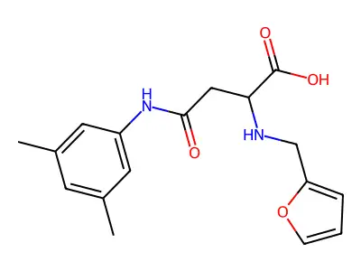 4-(3,5-Dimethylanilino)-2-(furan-2-ylmethylamino)-4-oxobutanoic acid structure