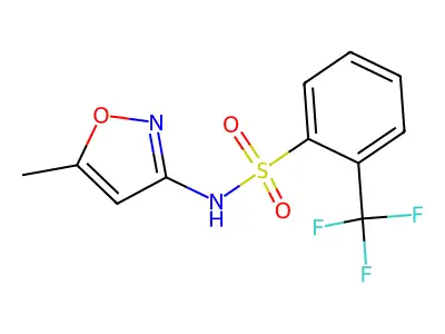 (5-Methylisoxazol-3-YL)((2-(trifluoromethyl)phenyl)sulfonyl)amine structure