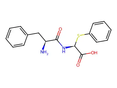 Phenylalanyl-3-thiaphenylalanine structure