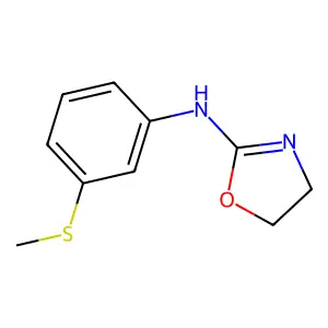 Aniline, 3-(methylthio)-N-(2-oxazolin-2-yl)- structure