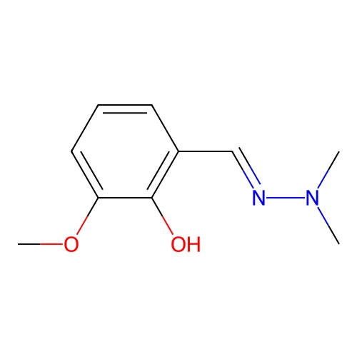 Benzaldehyde,2-hydroxy-3-methoxy-, 2,2-dimethylhydrazone structure