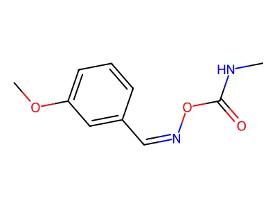m-Anisaldehyde, O-(methylcarbamoyl)oxime structure