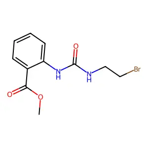 Anthranilic acid, N-(N'-(2-bromoethyl)carbamoyl)-, methyl ester structure