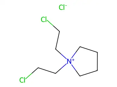 1,1-Bis(2-chloroethyl)pyrrolidin-1-ium chloride structure