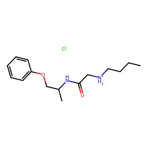 2-(Butylamino)-N-(1-phenoxypropan-2-yl)ethanimidic acid--hydrogen chloride (1/1) structure