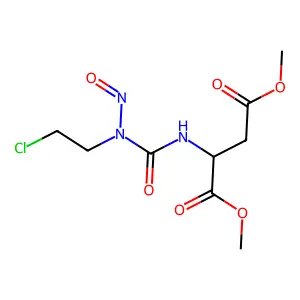 Aspartic acid, N-((2-chloroethyl)nitrosocarbamoyl)-, dimethyl ester, L- structure