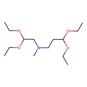 3-Azahexanedial, 3-methyl-, tetraethylacetal structure