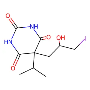 Barbituric acid, 5-(2-hydroxy-3-iodopropyl)-5-isopropyl- structure