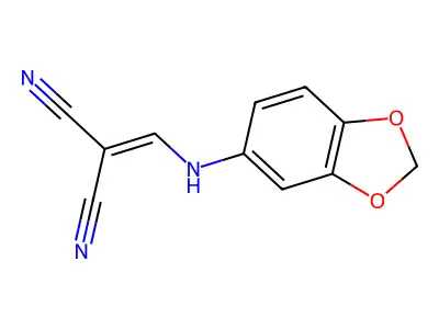 2-{[(2H-1,3-benzodioxol-5-yl)amino]methylidene}propanedinitrile structure