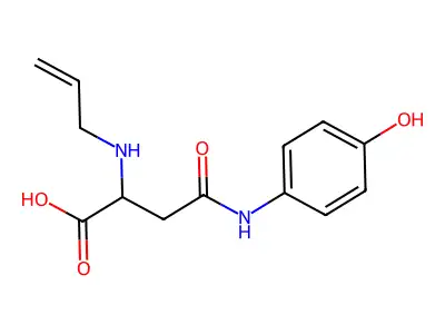 2-(Allylamino)-4-((4-hydroxyphenyl)amino)-4-oxobutanoic acid structure