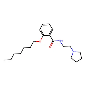 Benzamide, 2-heptyloxy-N-(2-(pyrrolidinyl)ethyl)- structure