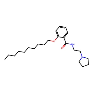 2-(Decyloxy)-N-(2-(1-pyrrolidinyl)ethyl)benzamide structure