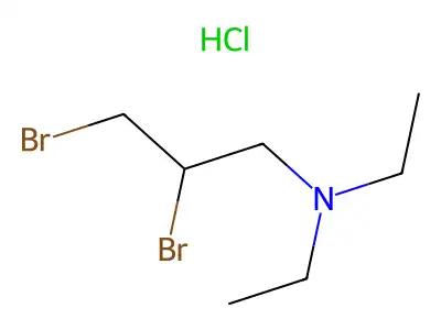 1-Propylamine, 2,3-dibromo-N,N-diethyl-, hydrochloride structure