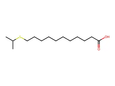 Undecanoic acid, 11-isopropylthio- structure