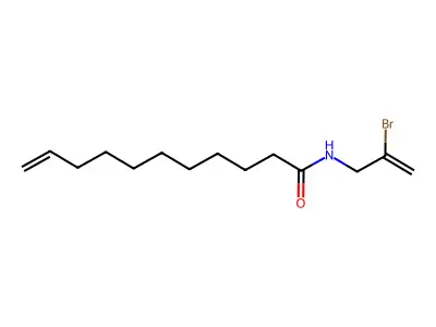 N-(2-Bromoprop-2-en-1-yl)undec-10-enimidic acid structure