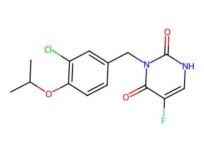 Uracil, 3-(3-chloro-4-isopropoxybenzyl)-5-fluoro- structure