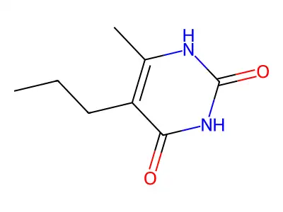 Uracil, 6-methyl-5-propyl- structure