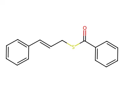 Thiobenzoic acid S-(3-phenyl-allyl) ester structure