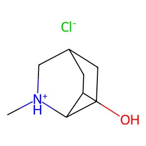 2-Azabicyclo(2.2.2)octan-6-ol, 2-methyl-, hydrochloride (1:1) structure