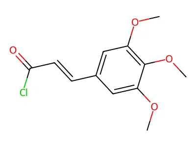 2-Propenoyl chloride, 3-(3,4,5-trimethoxyphenyl)-, (2E)- structure